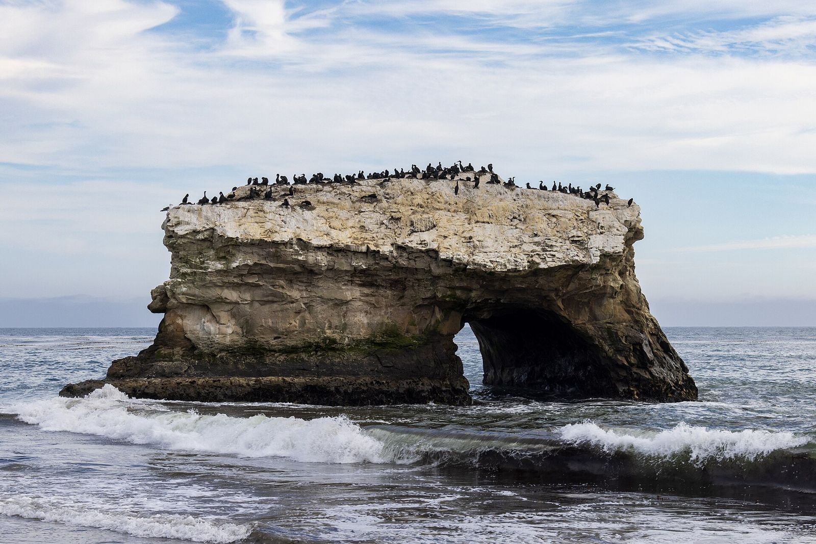 Natural Bridges State Beach rock arch in Santa Cruz, California