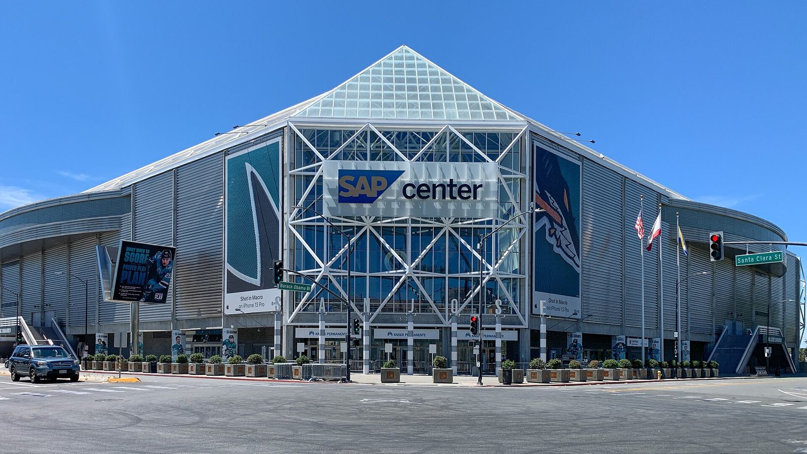 SAP Center arena in downtown San Jose, California