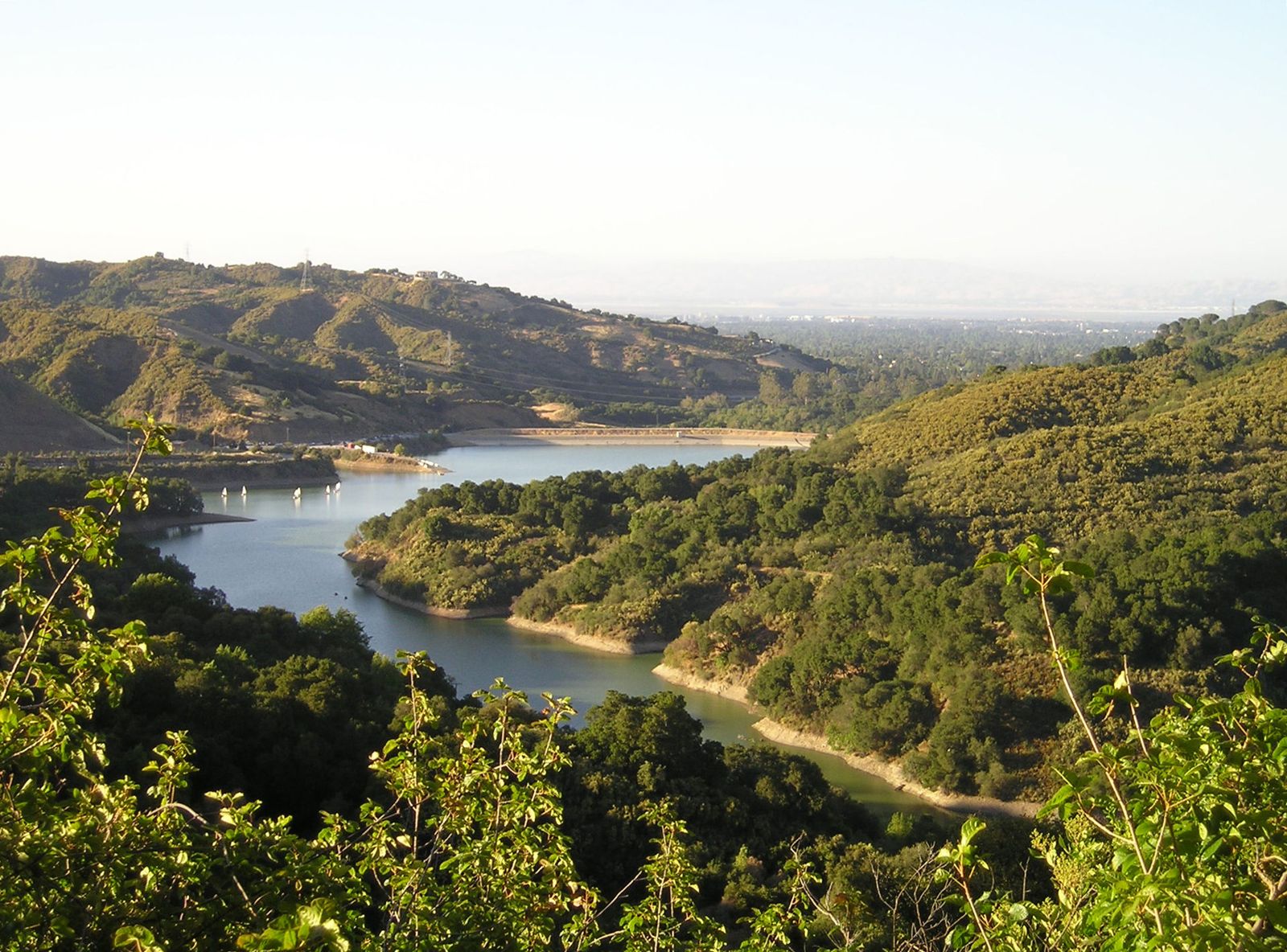 Stevens Creek Reservoir in the foothills above Cupertino, California